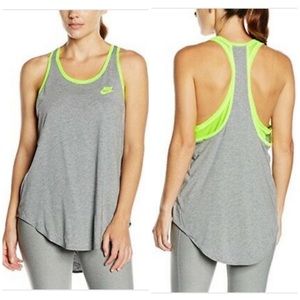NWOT Nike T2 Neon Mesh Racerback Tank Top - M